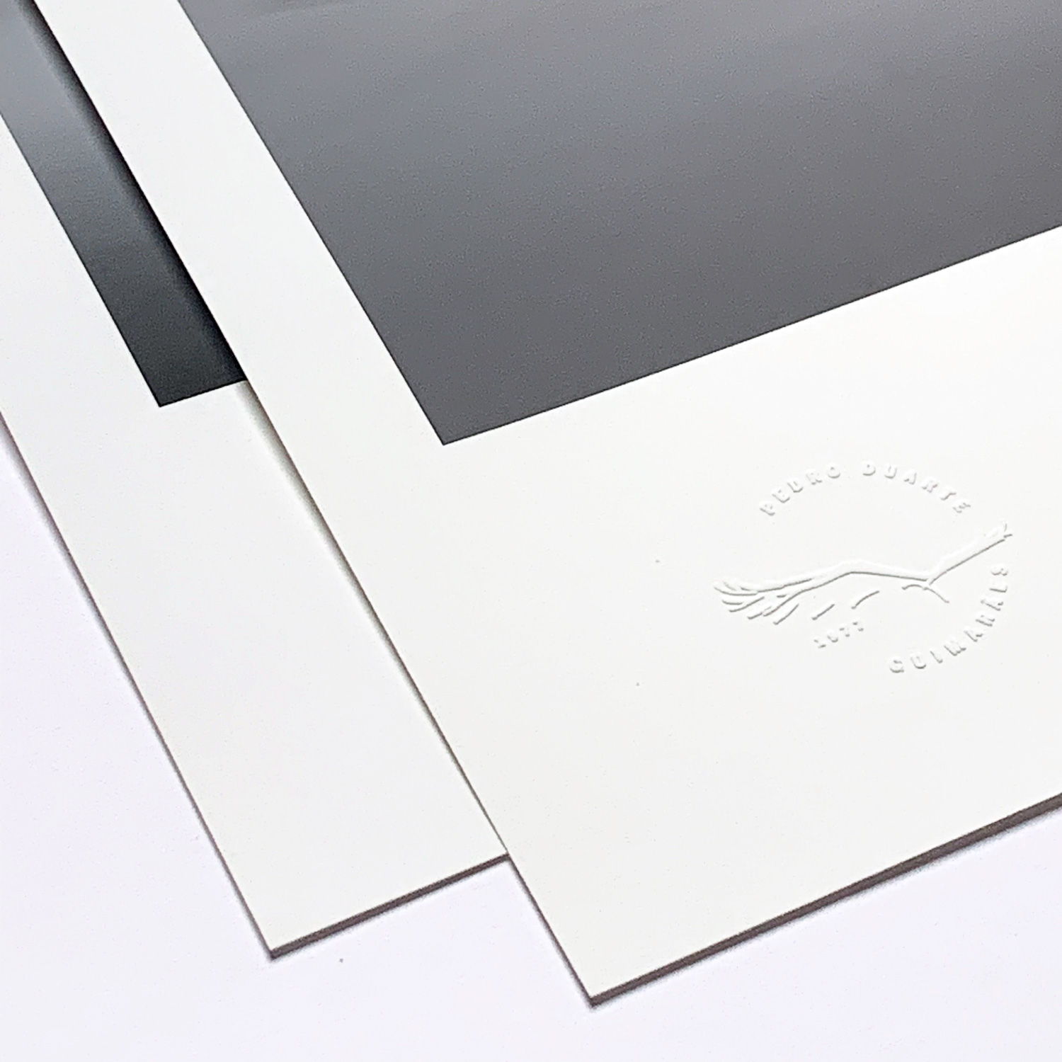 The Studio A finished print with the XYZ blind embossing seal